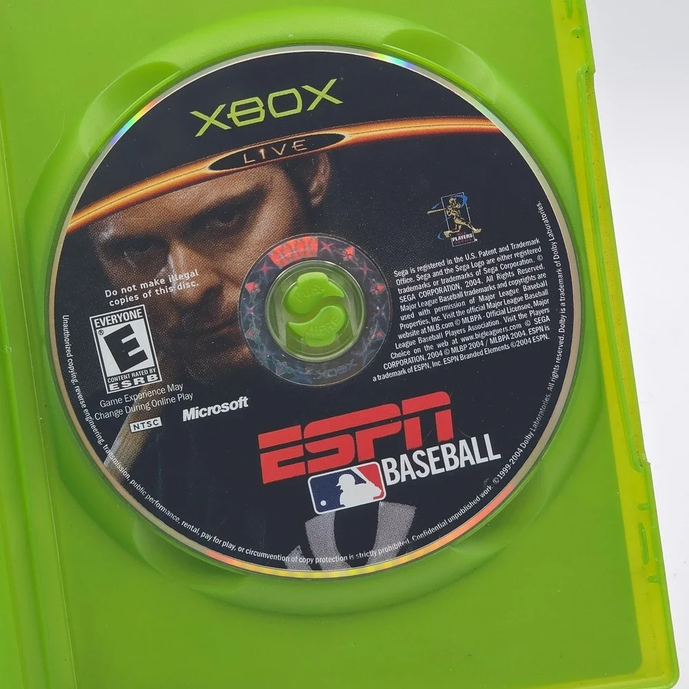 ESPN Baseball Microsoft Xbox Game Disc Only MLB MLBPA NTSC‎ Xbox Live Video Game